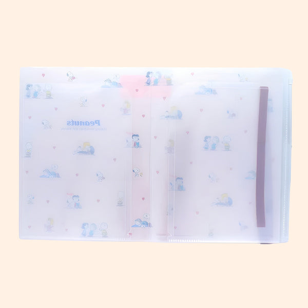 Sun-Star Peanuts Snoopy Clear Book - A4 - Light Pink - Limited Edition