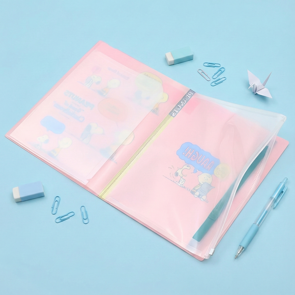 Sun-Star Peanuts Snoopy Clear Book - A4 - Pink - Limited Comics Edition