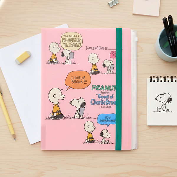 Sun-Star Peanuts Snoopy Clear Book - A4 - Pink - Limited Comics Edition