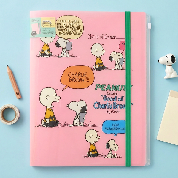 Sun-Star Peanuts Snoopy Clear Book - A4 - Pink - Limited Comics Edition