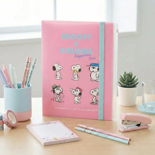 Sun-Star Peanuts Snoopy Clear Book - A4 - Playful Siblings