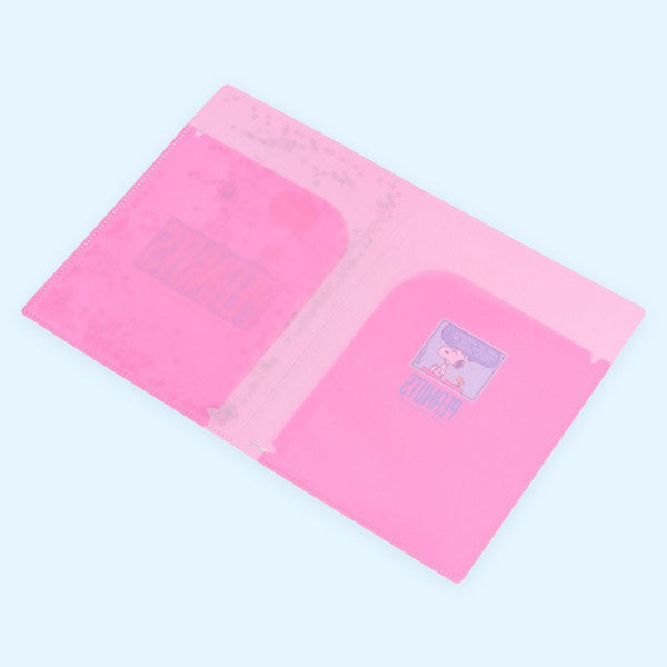 Sun-Star Peanuts Snoopy Glitter Folder - Pink - New Limited Edition