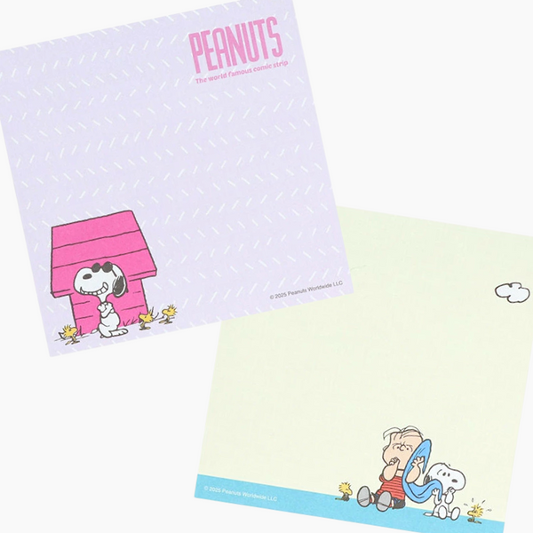 Sun-Star Peanuts Snoopy Square Memo Pad - Beige - New Limited Edition