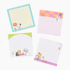 Sun-Star Peanuts Snoopy Square Memo Pad - Pink - New Limited Edition