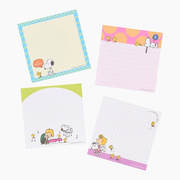 Sun-Star Peanuts Snoopy Square Memo Pad - Pink - New Limited Edition