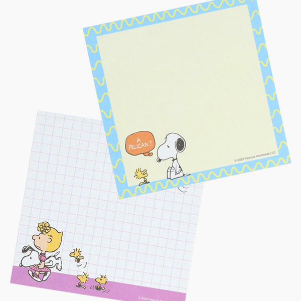 Sun-Star Peanuts Snoopy Square Memo Pad - Pink - New Limited Edition