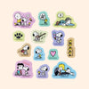 Sun-Star Peanuts Snoopy Stickers - Pink - Limited Edition