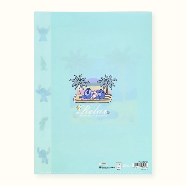 Sun-Star & Disney Stitch A4 Folder With Dividers - Limited Summer Edition - Beach Days
