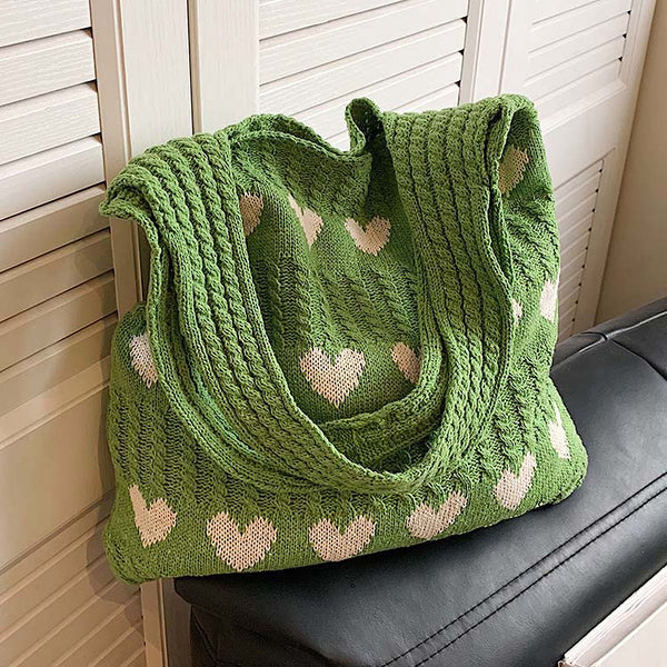 Sweetheart Knit Tote (3 Colors)