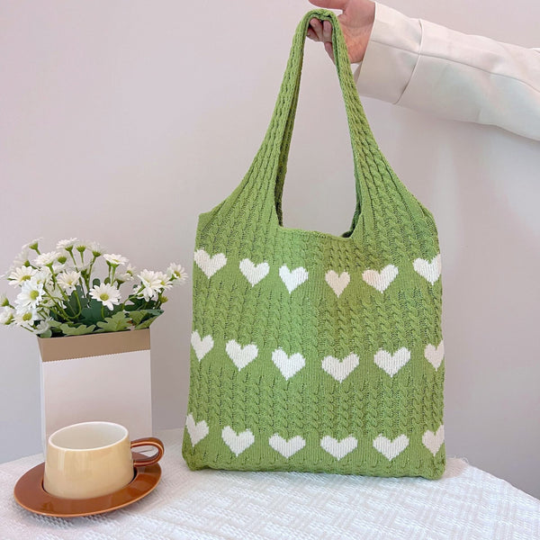 Sweetheart Knit Tote (3 Colors)
