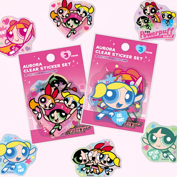The Powerpuff Girls Large Clear Sticker Set - Limited Aurora Edition