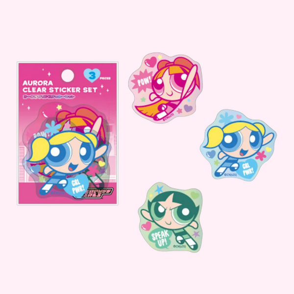 The Powerpuff Girls Large Clear Sticker Set - Limited Aurora Edition