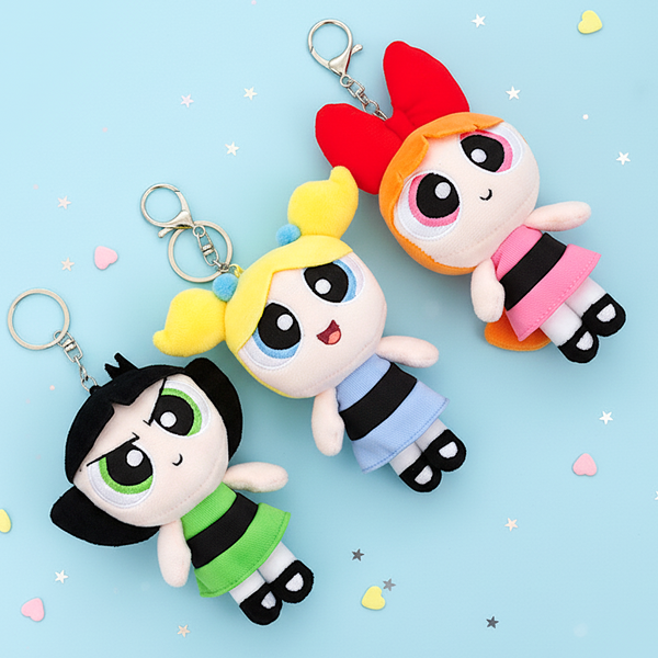 The Powerpuff Girls Plush Bag Charm Keychain