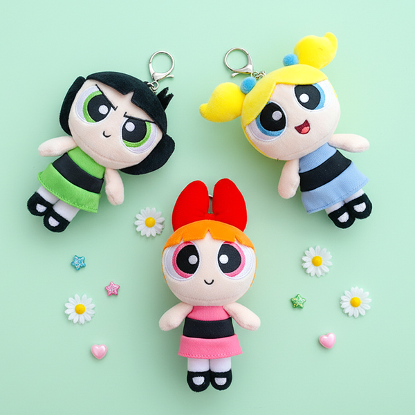 The Powerpuff Girls Plush Bag Charm Keychain