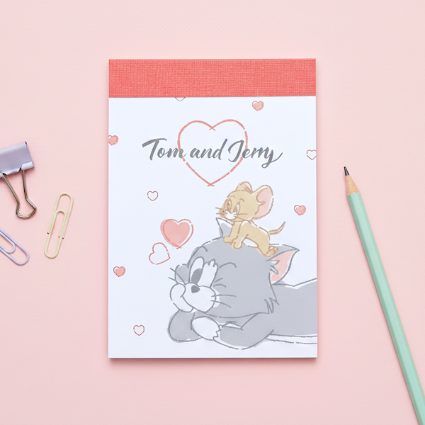 Tom & Jerry Memo Pad - I'm So Lucky To Have a Friend Like You - Hearts