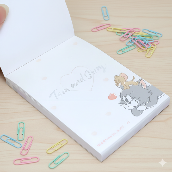 Tom & Jerry Memo Pad - I'm So Lucky To Have a Friend Like You - Hearts