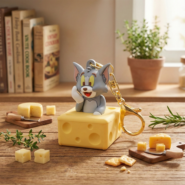 Tom & Jerry Pendant Keychain - I Love Cheese - Limited Edition - Jerry