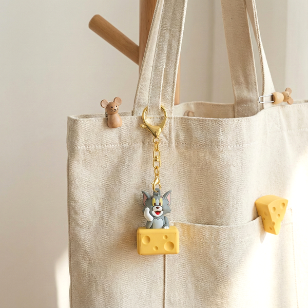 Tom & Jerry Pendant Keychain - I Love Cheese - Limited Edition - Tom