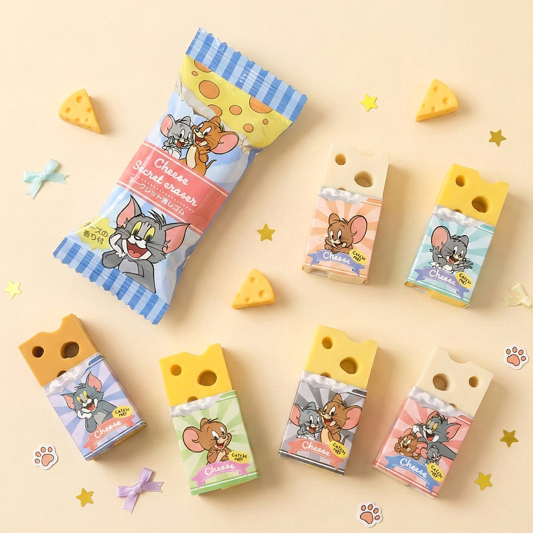 Tom & Jerry Secret Cheese Eraser - Surprise Pack – Kawaii Stationery Shop