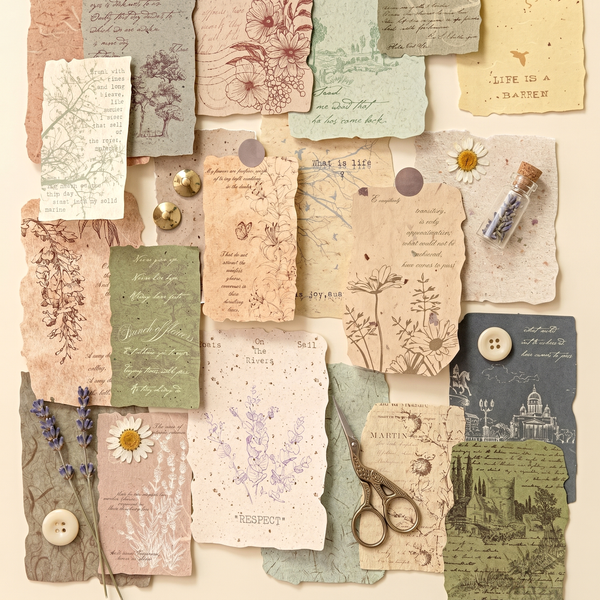 Vintage Botanical Collage Papers