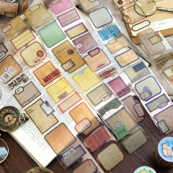 Vintage Label Washi Sticker Roll