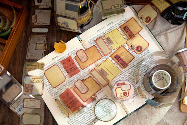 Vintage Label Washi Sticker Roll