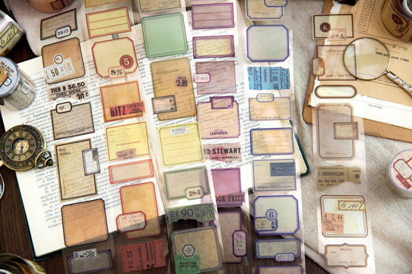 Vintage Label Washi Sticker Roll