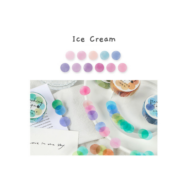 Watercolor Dot Masking Sticker Roll