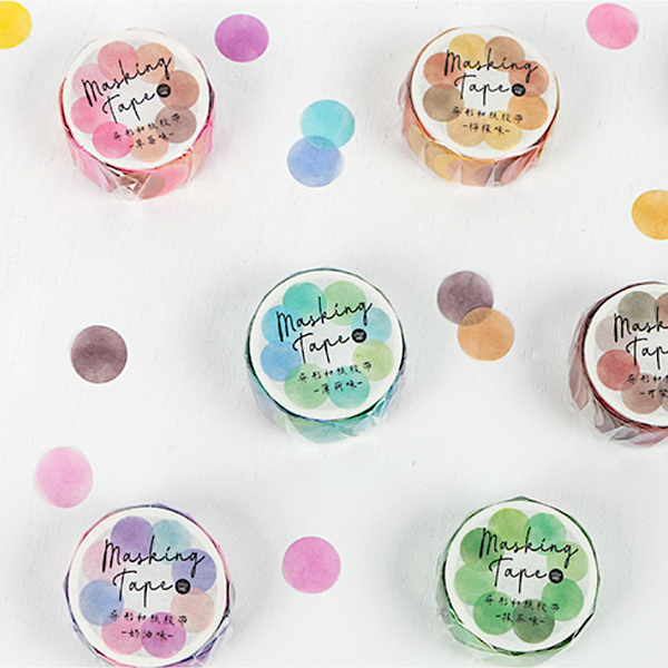Watercolor Dot Masking Sticker Roll