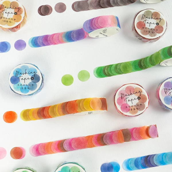 Watercolor Dot Masking Sticker Roll