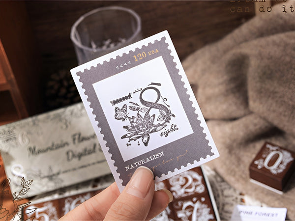 Whimsical Nature Stamp Collection - Alphabet and Numbers