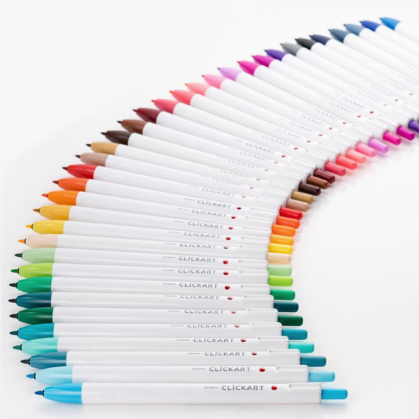 Zebra Clickart Knock Sign Pen 12 Color Set - Standard