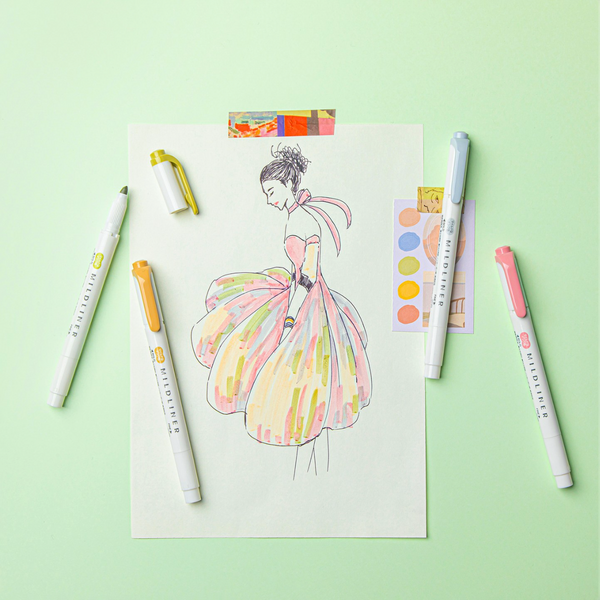 Zebra Mildliner Double Sided Highlighters - Mild Natural